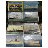 Ship postcards in folio 112 different images