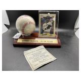 Barry Bonds Sweet Spot signed baseball and card