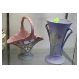 Hull basket & Blue tulip vase