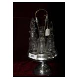 Rogers Silver Co condiment server with etched