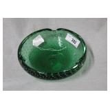 Murano style controlled bubble ash tray 8.5" D