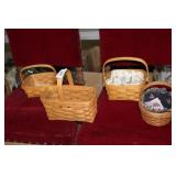Four Longaberger baskets: 