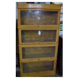 Four part oak barrister bookshelf