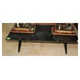 low mid century black side table