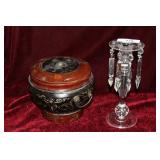 Pairpoint candlestick with drop crystals & Early