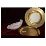 Picard gold plate, Picard cake plate & Weller