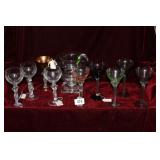 Blown glass ice bucket, Four Roman style figural