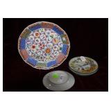 Oriential center plate 12" D & Four HP Geisha