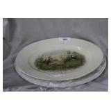 Two bird platters - XL white turkey platter &