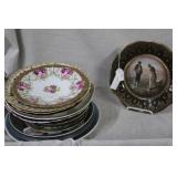 13 assorted HP & pewter plates/chargers