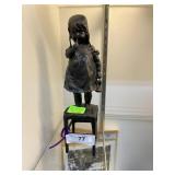 Juan Clara Bronze statue of girl on chair