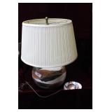 Royal Haegar mid century crackle lamp & matching