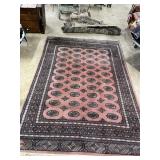 Bokara rose knotted rug 8