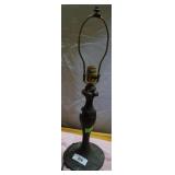 Nouveau style cast metal lamp, 24"h., no shade