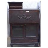 Larkin style secretary, stacked drawers on top,