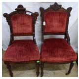 Pair Eastlake dining chairs