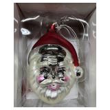 Mercury glass 8" Santa Ornament