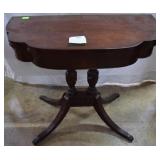 Antique Mahogany game table, splayed legs w/