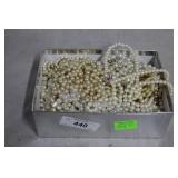 Assortment costume pearl necklaces