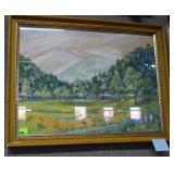 Impressionistic Pastel of pastoral landscape