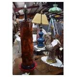 4x- MCM glazed finish lamps, rooster 22"h.,