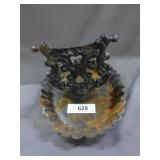 Cast iron boot scraper w// cast mud tray, 6.50"h.