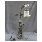 Young Girl Walking lamp, composite material,