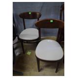 Mid century modern dining chairs, pair with