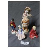 Four porcelain figures: Royal Doulton Dinky Do, &