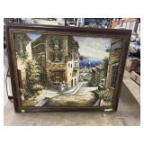 Oversized European acrylic on canvas