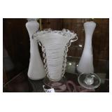 3 pcs art glassSwirl patterned tri shaped