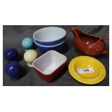 Eight pcs - Fiestaware salt & pepper shakers,