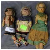 Steiff Micki bear (some melt to face), plastic