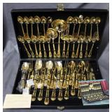 Gold plated flatware service for 12