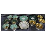 Lindnet HP Bavarian teacups & saucers - Ten total