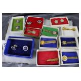 Presidential ephemera: Cuff links, tie clips from