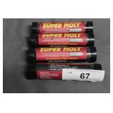 Four Super Moly bullet lubricant