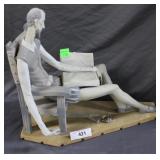 Large Lladro Quixote with rested sword (sword