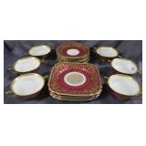 Bohemia Royal Ivory Czech Six teacups with