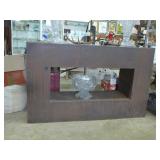 Custom crafted modern fireplace spot/shelf signed