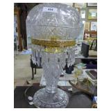 Pair of 24" H cut crystal contemporary jellyfish