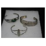 Three Sterling bangle bracelets