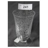 Baccarat etched wine goblet