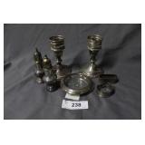 Sterling salt & pepper shakers, sterling