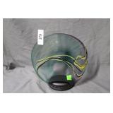 Art glass on heavy resin stand