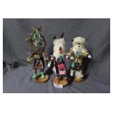 Three large Kachina figures incl White Buffalo