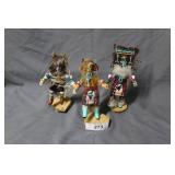 Three petite Kachina dolls