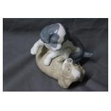 Lladro figure of two puppies at play