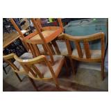 6-  Danish Mod Teak dining chairs with wooden