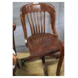 1950s/60sMahogany swivel office chair